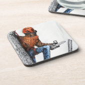 Arborist Tree Surgeon Getränkeuntersetzer (Linke Seite)