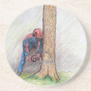 Arborist Tree Surgeon Getränkeuntersetzer