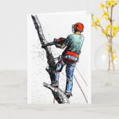 Arborist Tree Surgeon Karte (Gelbe Blume)