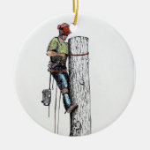 Arborist Tree Surgeon Keramikornament (Vorne)