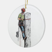 Arborist Tree Surgeon Keramikornament (Links)