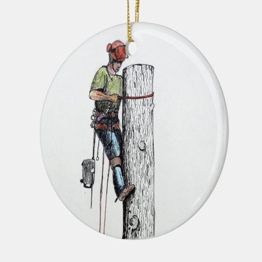 Arborist Tree Surgeon Keramikornament (Links)