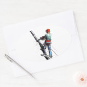 Arborist Tree Surgeon Ovaler Aufkleber (Umschlag)