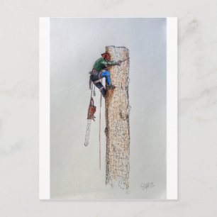 Arborist Tree Surgeon Postkarte