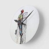 Arborist Tree Surgeon Runde Wanduhr (Winkel)