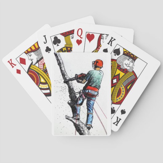 Arborist Tree Surgeon Spielkarten (Rückseite)