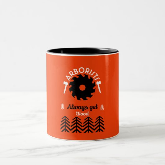 Arborist Tree Surgeon Zweifarbige Tasse (Mittel)