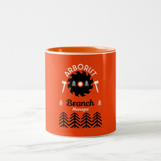 Arborist Tree Surgeon Zweifarbige Tasse (Mittel)