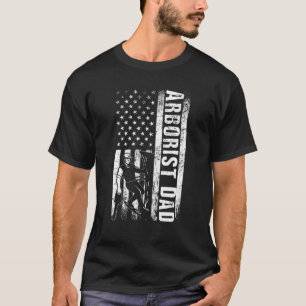 Arborist VATER American Flag Climber Vater Chainsa T-Shirt