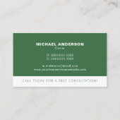 Arborist-Visitenkarte Visitenkarte (Rückseite)