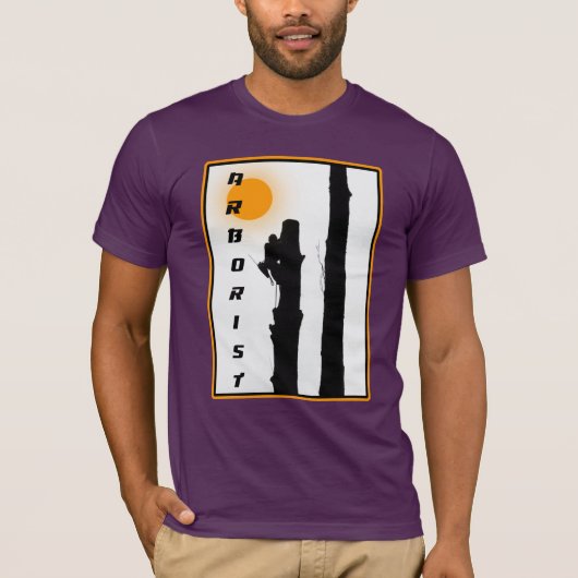 Arboristen T Shirt: Steigende Silhouette T-Shirt (Vorderseite)