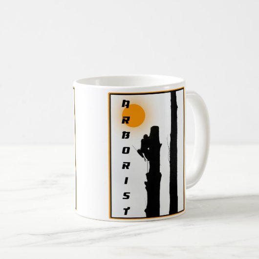 Arboristen-Tasse: Steigende Silhouette Kaffeetasse (VorderseiteRechts)