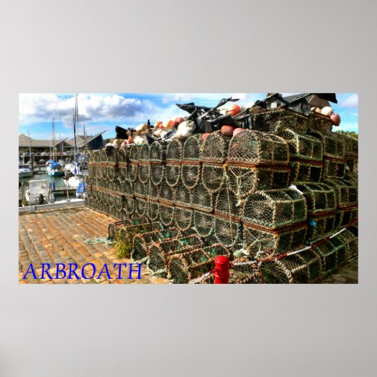 Arbroath Harbour & Marina, Schottland Poster (Vorne)