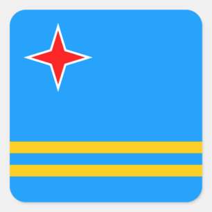 Arbua Flag Quadratischer Aufkleber