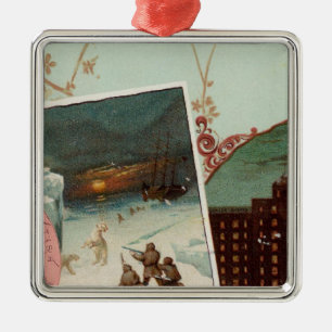 Arbuckles illustrierter Atlas Ornament Aus Metall