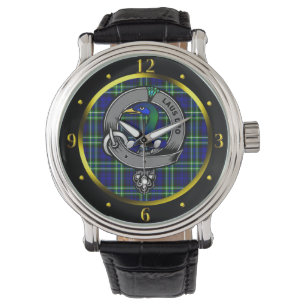 Arbuthnot Clan Abzeichen & Tartan Armbanduhr