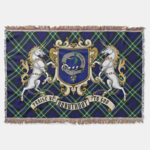 Arbuthnot Clan Abzeichen & Tartan Decke