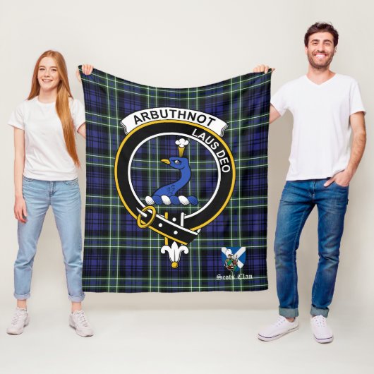Arbuthnot Clan Abzeichen Tartan Kariert Fleecedecke (Beispiel)