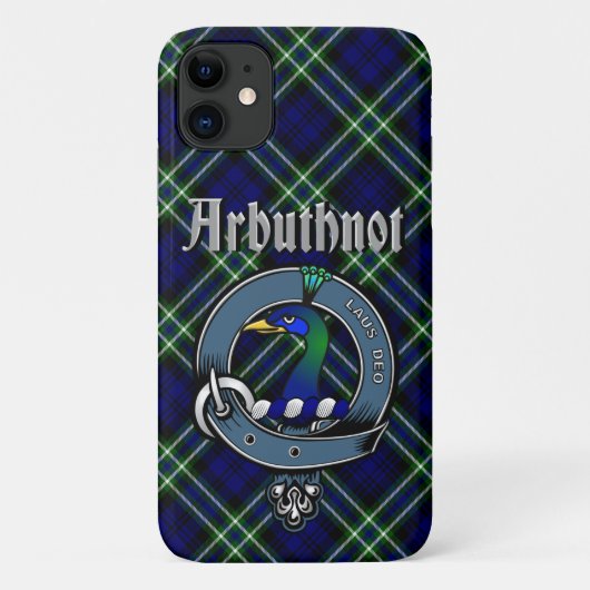 Arbuthnot Clan Abzeichen & Tartan Phone Case (Rückseite)