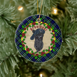 Arbuthnot Scottie Dog Christmas Keramik Ornament