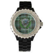 Arbuthnott Scottish Clan Tartan und Wappen Armbanduhr (Vorderseite)
