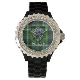 Arbuthnott Scottish Clan Tartan und Wappen Armbanduhr
