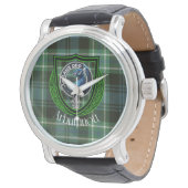 Arbuthnott Scottish Clan Tartan und Wappen Armbanduhr (Schrägansicht)