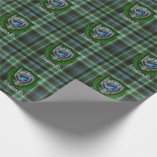 Arbuthnott Scottish Clan Tartan und Wappen Geschenkpapier (Ecke)