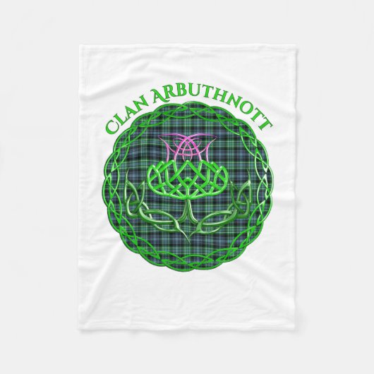 Arbuthnott Scottish Tartan Celtic Thistle Fleecedecke (Vorderseite)