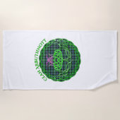 Arbuthnott Scottish Tartan Celtic Thistle Strandtuch (Vorderseite)