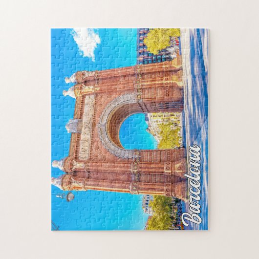 Arc de Triomf, Barcelona, Spanien Puzzle (Vertikal)