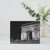 Arc de Triomphe at night in Paris Postkarte (Stehend Vorderseite)