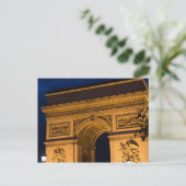 Arc de Triomphe at Night, Paris Postkarte (Stehend Vorderseite)