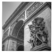 Arc de Triomphe b/w Fliese (Vorderseite)