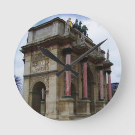 Arc de Triomphe de Carrousel. Runde Wanduhr