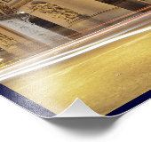 Arc de Triomphe de l'Étoile - Nachtaufnahme in Par Fotodruck (Ecke)