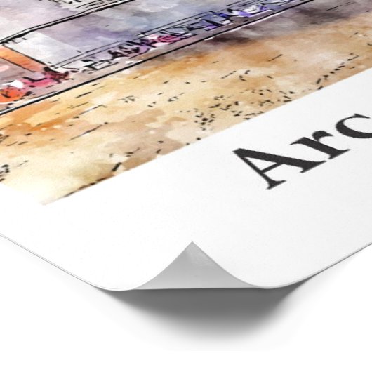 Arc de Triomphe Frankreich Poster (Ecke)