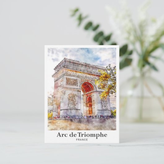 Arc de Triomphe Frankreich Postkarte (Stehend Vorderseite)