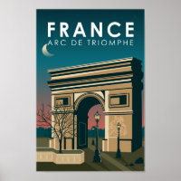 Arc de Triomphe Frankreich Retro Reisen Vintag
