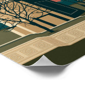 Arc de Triomphe Frankreich Retro Reisen Vintag Poster (Ecke)