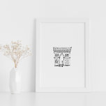 Arc de Triomphe Handgezeichnete Illustration Art P Poster<br><div class="desc">Dies ist eine handgezeichnete Illustrationsskizze des Pariser Triumphbogens.</div>
