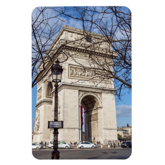 Arc de Triomphe in Paris, Frankreich Magnet (Vertikal)