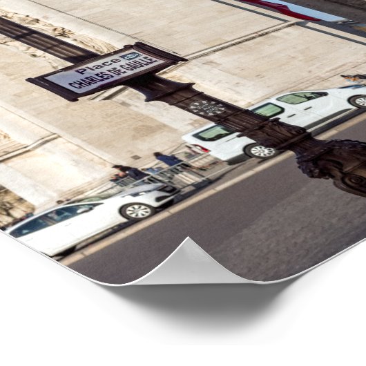 Arc de Triomphe in Paris, Frankreich Poster (Ecke)