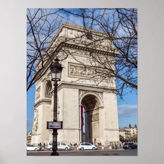 Arc de Triomphe in Paris, Frankreich Poster (Vorne)