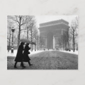 Arc de Triomphe neige - 1940 - Robert Doisneau Postkarte (Vorderseite)