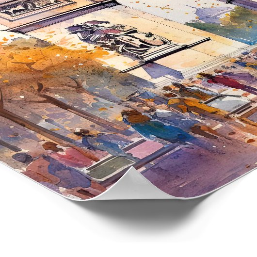 Arc De Triomphe Paris Art Poster (Ecke)