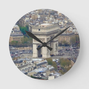 Arc de Triomphe Paris France Runde Wanduhr