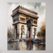 Arc De Triomphe Paris Frankreich Art Print Poster (Vorne)