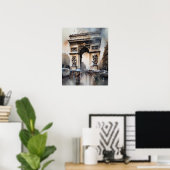 Arc De Triomphe Paris Frankreich Art Print Poster (Heimbüro)