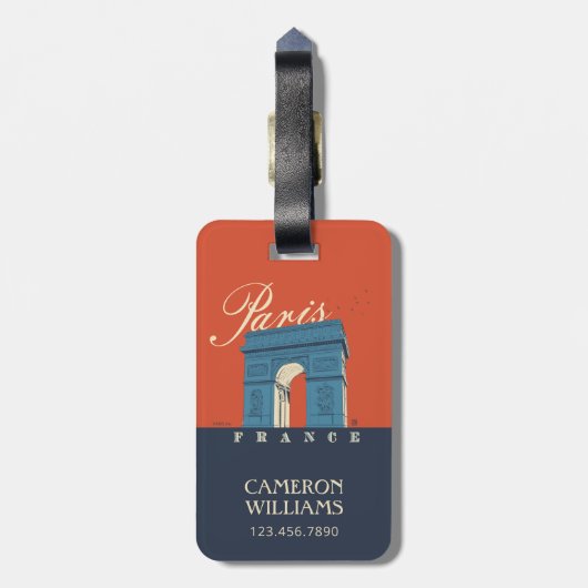 Arc de Triomphe | Paris, Frankreich Gepäckanhänger (Rückseite vertikal)